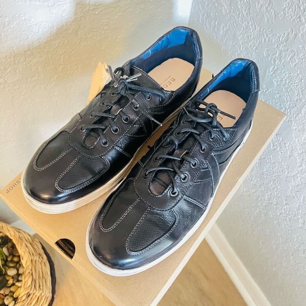 Bed Stu Men's Muller Leather Sneaker, Pre-Scuffed, Designer, Navy, Size 11.5 Nwt — image 4 of 8
